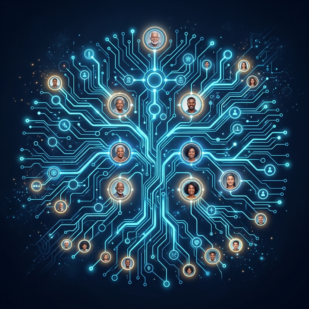 Interactive family tree visualization